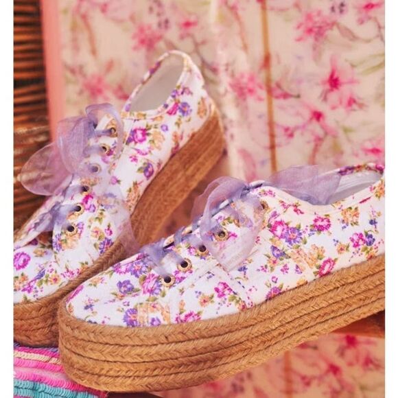 LoveShackFancy Shoes - LoveShackFancy x Superga Platform Espadrilles Sz. 41.5 (US 10)